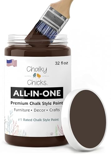 Chalky Chicks Alaskan Brown Bear 32 Fl Oz Chalk Paint for Furniture - color: Alaskan Brown Bear (Brown), size: 32 Fl Oz (Pack of 1)