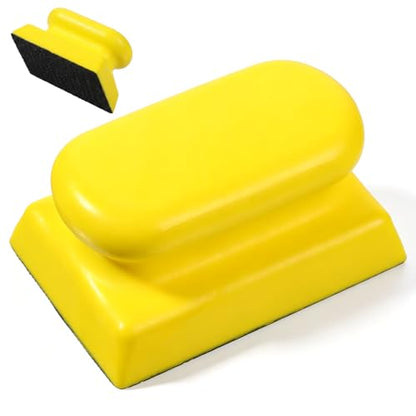 Hook and Loop Hand Sanding Block, Rectangle Shape Hand Sanding Block Pad for Wood Furniture Restoration, Sandpaper Holder Hook Backing, Ideal for Woodworking Automotive Body (Sandpaper Not Included)
