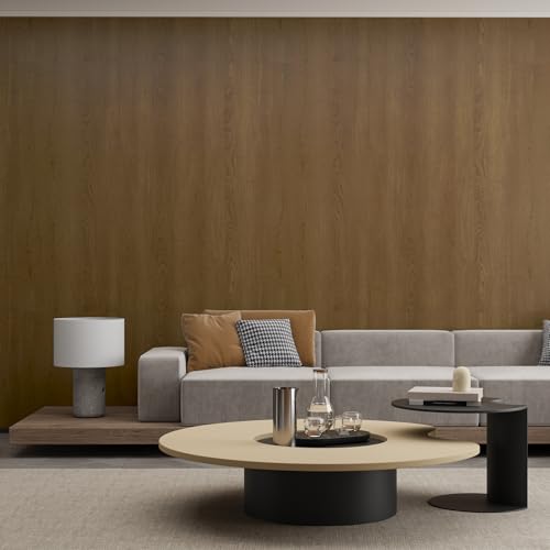 JSEVEM Brown Wood Contact Paper Walnut Peel and Stick Wallpaper Waterproof Thick Vinyl Wrap Self Adhesive Removable Wall Cover for Countertops Cabinets Shelf Furniture 16"×118" - color: Walnut, size: 16" x 118"