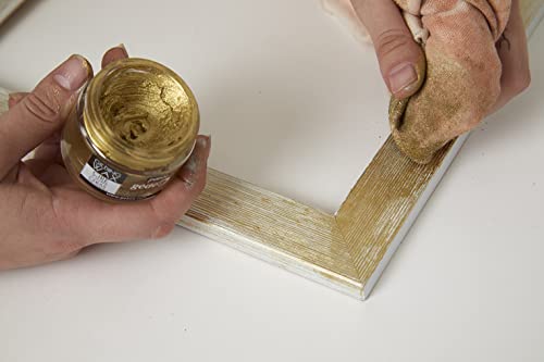 Pebeo Gilding Wax - Metallic Gilders Paste, Antiquing Wax for Furniture, Plaster, Glass, Paper, Metal, and More, Art and Craft Supplies, 5.6 Ounce Jar, Silver