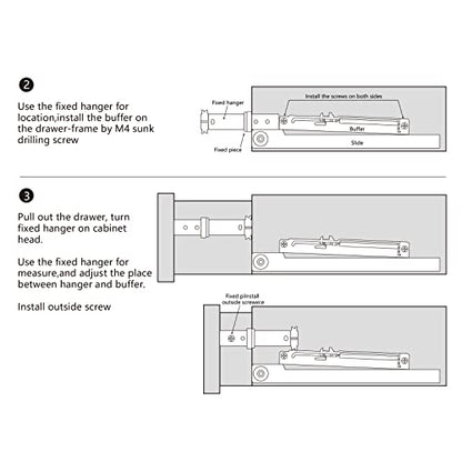 homdiy 5 Pair (10 Pack) Soft Close Adapter for Drawers