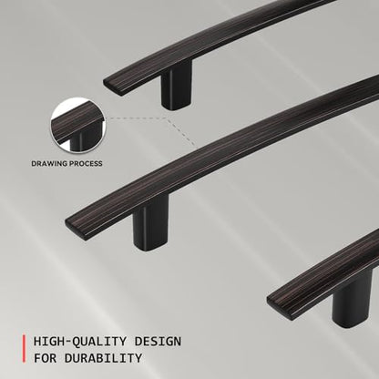 homdiy 5 Pack Oil Rubbed Bronze Cabinet Pulls, Zinc Alloy, 3-3/4 Inch CC - color: Oil Rubbed Bronze, size: 3-3/4 Inch Hole Center