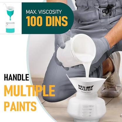 NEU MASTER Paint Sprayer, 1200ML Container/4 Nozzles/3 Patterns Sprayer Gun