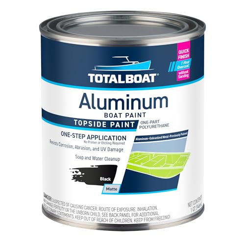 TotalBoat Aluminum Boat Marine Topside Paint - Black Quart - color: Black, size: 32 Fl Oz (Pack of 1)
