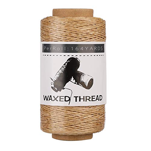 Jupean Waxed Thread for Leather Threads Wax Thread for Leather Sewing - color: Khaki