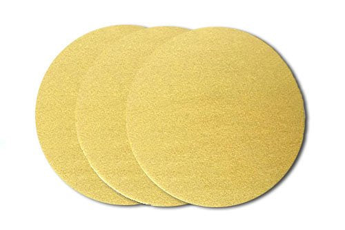 3 inch Sanding Discs Hook and Loop Round Sand Paper Disc, Gold Aluminum Oxide No Hole Hook and Loop Sanding Discs, 180 Grit Sandpaper Auto Body Sandpapers for Wood, Paint, Metal & Plastics, 50 Pack - color: 180 Grit, size: 50 Pack