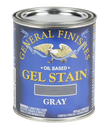 General Finishes Oil Base Gel Stain, 1 Pint, Gray - color: Gray, size: 1 Pint