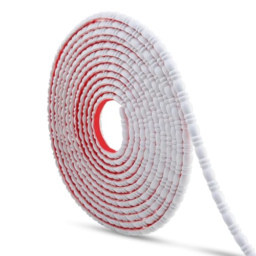 Trimold 0.4" x 118" Peel and Stick Bead and Reel Trim, White - color: White Bead and Reel, size: Length: 118"