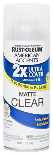 Rust Oleum 280703 American Accents Ultra Cover 2X Spray Paint, Matte Clear, 12-Ounce - color: Matte Clear