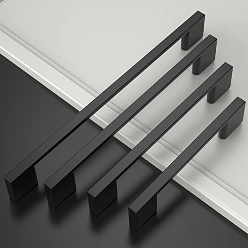 Asidrama 10 Pack 5 Inch(128mm) Matte Black Kitchen Cabinet Handles, Cabinet Pulls Kitchen Cabinet Hardware for Cupboard Drawer Pulls - color: Matte Black, size: 5" Hole Center(128mm), style: 10 Pack