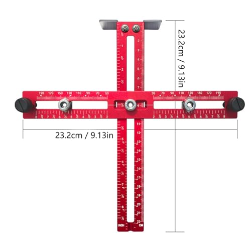 Buachois Cabinet Hardware Jig,Adjustable Cabinet Template Tool for Knobs,Handles and Pulls,Punch Locator Drill Guide,Precise Woodworking Drill Guide for Drawer Cabinet Installation