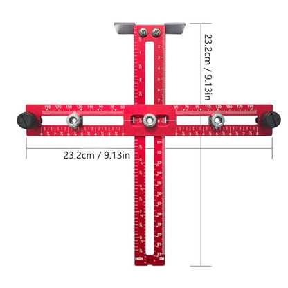 Buachois Cabinet Hardware Jig,Adjustable Cabinet Template Tool for Knobs,Handles and Pulls,Punch Locator Drill Guide,Precise Woodworking Drill Guide for Drawer Cabinet Installation