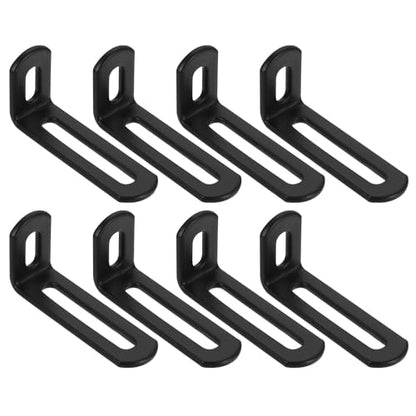 uxcell 8 Pcs Adjustable Right Angle Brackets 2.6"x1.2"x0.7" Black - color: Black, size: 2.6"x1.2"x0.7"