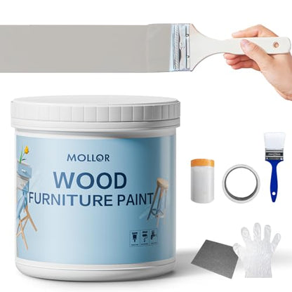 Glacier Gray Paint for Wood - 16 Oz Wood Furniture Paint - color: Glacier Gray
