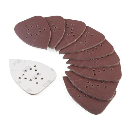 S SATC Mouse Sander Sandpaper 50PCS Mouse Sanding Pads 12 Holes Hook and Loop Sandpaper 150 Grit Detail Palm Sand Paper - style: 50 PCS 12 Hole 150 Grit