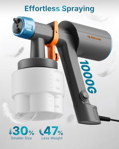 Tilswall Handheld Paint Sprayer Dreamer600 HVLP Spray Gun for Painting Blue - color: Blue