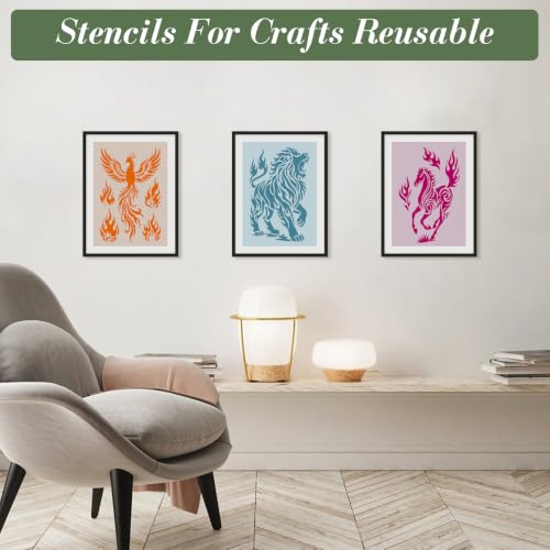 Animal Stencils for Crafts Reusable 16Pcs Painting Stencils(11X7 Inch) - color: Animal 6