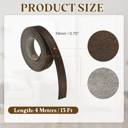uxcell 3/4 Inch x 13ft Wood Veneer Edge Banding Pre-Glued Flexible Strips - size: 3/4 Inch x 13ft