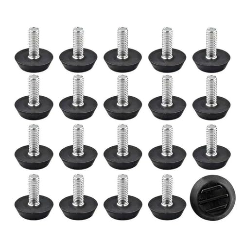 M6 Adjustable Furniture Leg Levelers Screw in Threaded 20Pcs