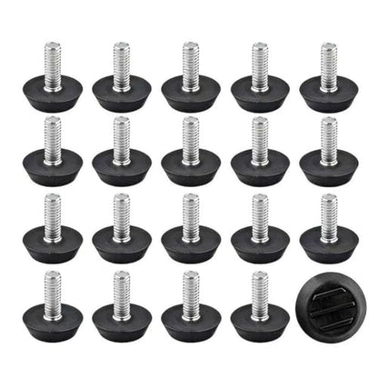M6 Adjustable Furniture Leg Levelers Screw in Threaded 20Pcs