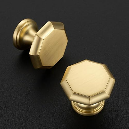 Ravinte Brushed Gold Single Hole Round Cabinet Knobs,Zinc Pull,10 Pack - color: Brushed Gold