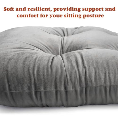 JZHLLA Glider Rocker Replacement Cushion Set with Storage Pockets Soft Flannel Fabric & High-Resilience Foam Non-Slip Back Rocking Chair Cushion for Living Room Rocking Chair(Grey) - color: Grey