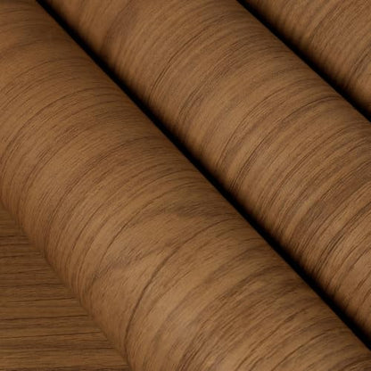 ICOOP Brown Walnut Wood Grain Peel and Stick Contact Paper 15.8"×120" - color: Walnut Wood, size: 15.8" x 120"