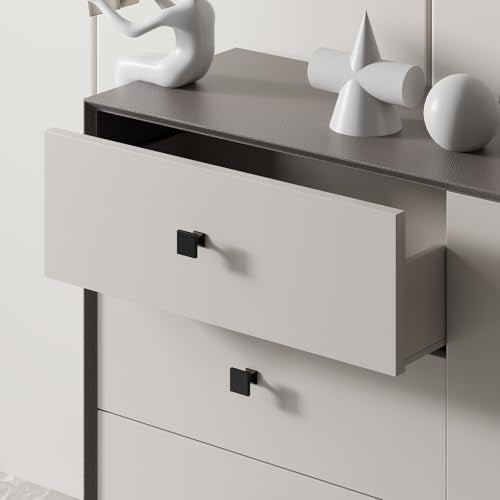 homdiy Black Cabinet Knobs 25 Pack Matte Black Square Cabinet Knobs - color: Black, size: 25 Pack