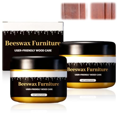 2PCS Multipurpose Beeswax Furniture Polish and Cleaner, Beeswax Gleam, Furniture Wax, All-Natural Wood Conditioner, Restorer and Protector for Tables, Cabinets, Cutting Boards Waterproof