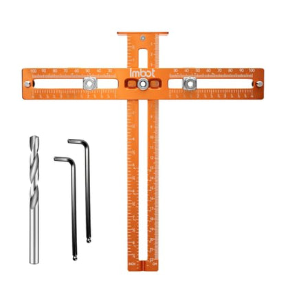 Imbot Cabinet Hardware Jig, Cabinet Handle Drawer Pull Knob Jig Template - color: Aluminum Alloy