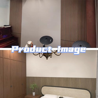 Modern Wood Slat Wall Panels, Peel and Stick Acoustic Panels, Self-Adhesive Wall Covering and Easy Installation, 47.24x11.82in. 8-Pack Natural Wood Finish(Walnut) - color: Walnut