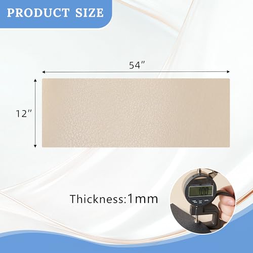 Faux Leather Sheets,Marine Vinyl Fabric,Faux Leather for Crafts. - color: Oatmeal, size: 1/3 Yard