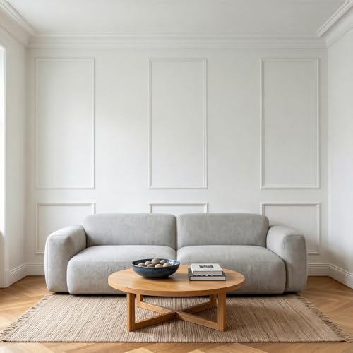 3 Sets Framed Premade Peel and Stick Wall Molding Kit – Pre-Cut Wainscoting Panels Set, Self-Adhesive Installation for Living Room, Bedroom Accent Wall Decor（54 * 24IN-24 * 24IN） - size: 54 * 24IN-24 * 24IN