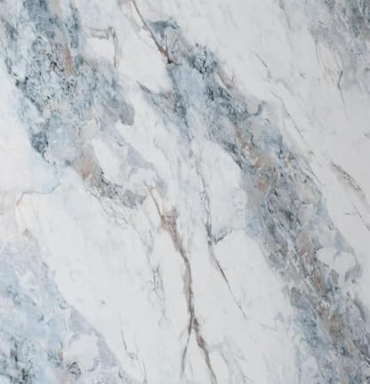 32"x354" Large White Bule Marble Paper Thick Vinyl Granite Adhesive Waterproof peel and stick Wallpaper Textured kitcheh Barthroom Countertops Contact Paper Wall Sticker Top Wall Mural Backsplash Wrap - color: Bule White Gold, size: 32" x 354"