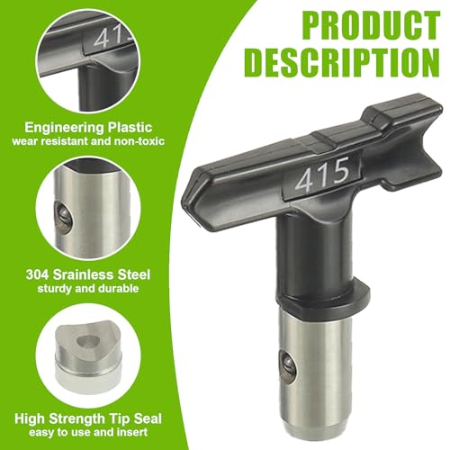 5 Pieces 211/313/415/517/623 Spray Nozzle Reversible Airless Spray Nozzle Airless Paint Sprayer Gun Nozzle with 5 Pieces airless Spray Gun mesh Filters Apply to Homes Decks Fences