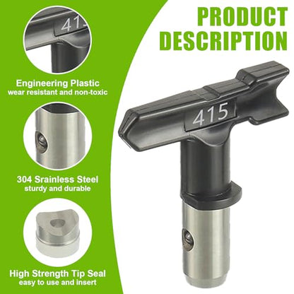 5 Pieces 211/313/415/517/623 Spray Nozzle Reversible Airless Spray Nozzle Airless Paint Sprayer Gun Nozzle with 5 Pieces airless Spray Gun mesh Filters Apply to Homes Decks Fences