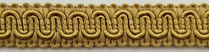 1/2" Scroll Braid Gimp w/Backing - 10 Continuous Yards - Many Color Options! (Aztec Gold) - color: Aztec Gold