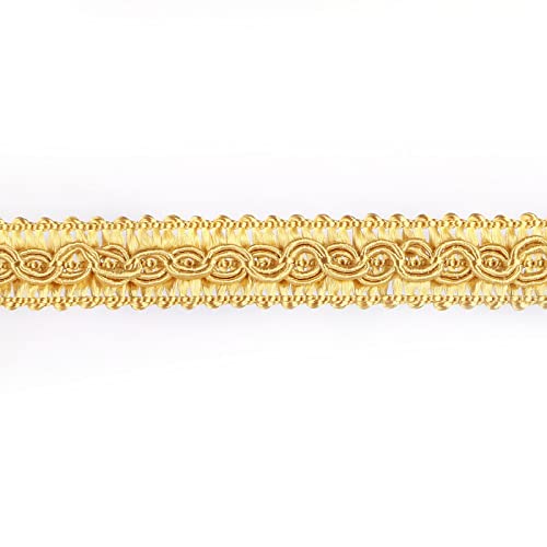13 Yard Handmade Basic Trim,0.59" Diameter Gimp Braid-Gold - color: gold, size: 13