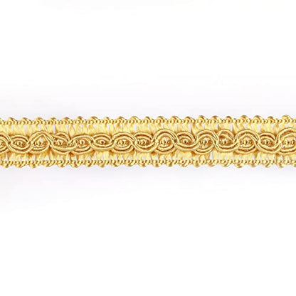 13 Yard Handmade Basic Trim,0.59" Diameter Gimp Braid-Gold - color: gold, size: 13