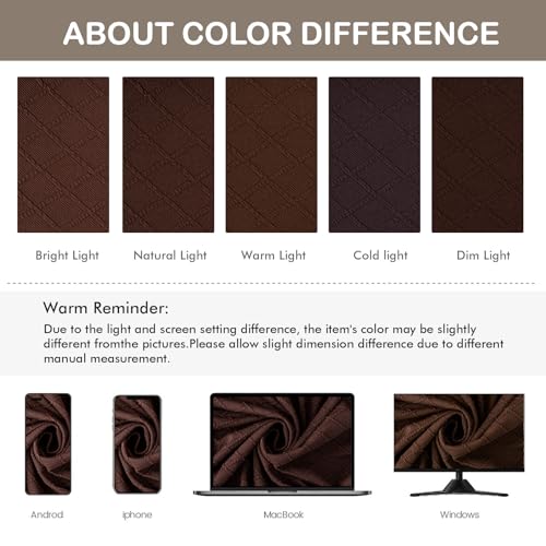Genina Waterproof Chair Covers for Dining Room,Set of 4,Chocolate - color: Chocolate, size: 4PCS