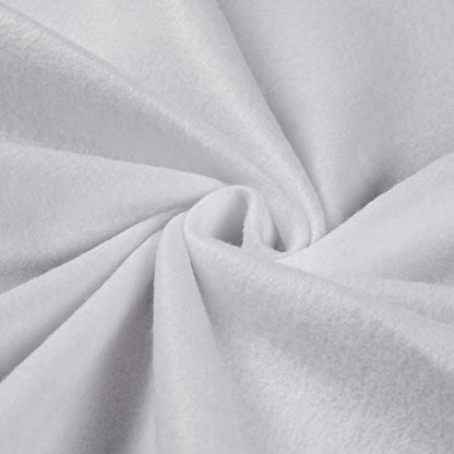 Polar Fleece Solid White, Fabric by the Yard - color: White