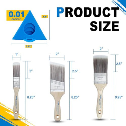 KATA 36PC Painters Pyramid Stands with 3 Paint Brushes for Cabinet Doors - color: Painter's Pyramids+3 Brushes Blue