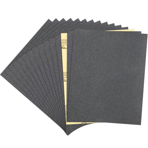 15 PCS Wet Dry Sandpaper 180 Grit Sheets for Polishing & Finishing - color: 180G, size: 9x11 Inch