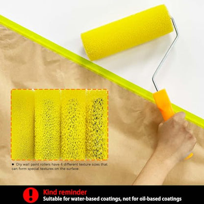 8 Pcs Textured Paint Roller Covers, 4 inch Medium Textured Brushes - size: 4",8pcsMEDIUM
