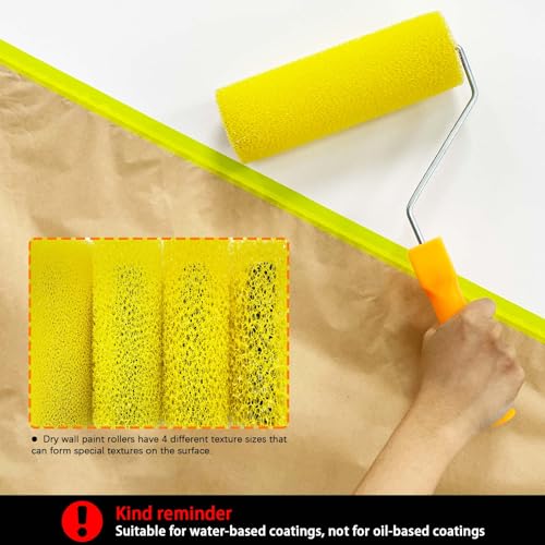 8 Pcs Textured Paint Roller Covers, 4 inch Large Textured Brushes - size: 4",8pcsLARGE
