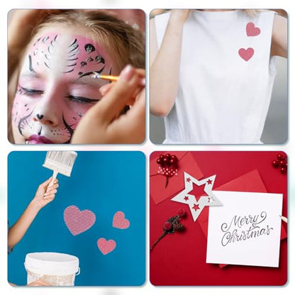 12 Pcs Drawing Stencil Geometric Stencils Circle Square Heart Star Template Set for Painting Basic Shape Tracing Simple Drawing Stencils for Classroom Painting DIY Craft (9x9 Inches) - size: Large