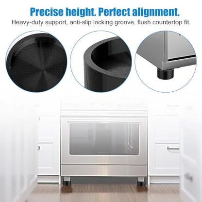 NQEUEPN 4 Range Leveling Feet Risers, 3/4" Lift for Leg Up to 1-5/8" Dia - style: 4pcs