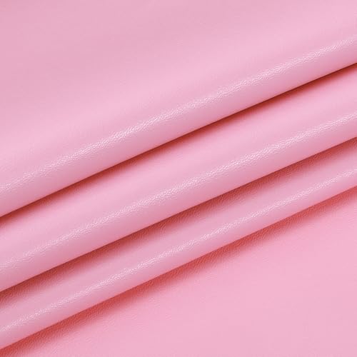 PATIKIL 29x17x0.03 Inch PU Leather Sheets, Soft Colored Faux Cowhide Grain PU Leather Sheet Repair Fabric Patch for Book Binding, Repairing, Crafting, Sewing, Pink - color: Pink
