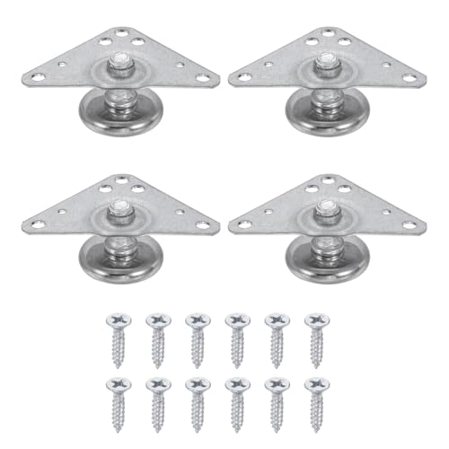 uxcell 4pcs Furniture Leveling Feet Adjustable Metal Feet (26x13x27mm) - size: 26 x 13 x 27mm