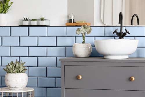 CHALK IT! All-in-One Multi-Surface Chalk Paint for Furniture & Cabinets - No Sanding, No Primer, Built-In Top Coat Water-Based, Low-Odor, Fast-Drying, Matte Finish (Cadet Blue) - color: Cadet Blue